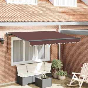 vidaXL Cortina Retractabilă Maro 300 x 200 cm țesătură imagine