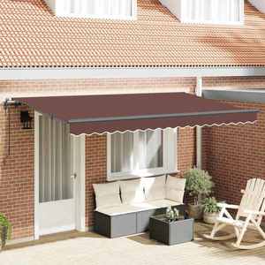 vidaXL Cortina Retractabilă Maro 400 x 200 cm țesătură imagine