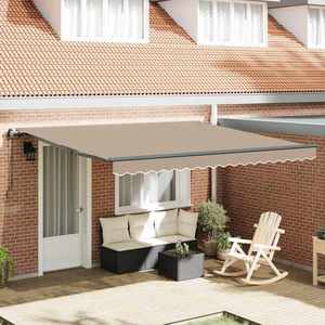 vidaXL Cortina Retractabilă Bej 400 × 300 cm Țesătură și Aluminiu imagine