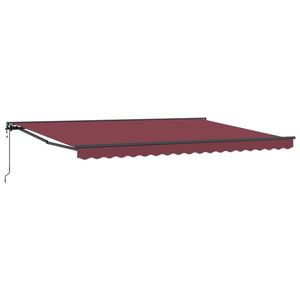 vidaXL Cort electric retractabil Burgundy 5 × 3, 5 m imagine