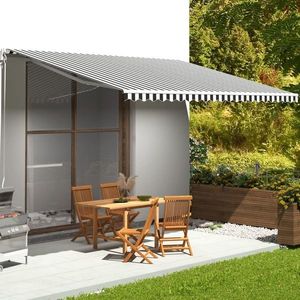 vidaXL Pânză de rezervă copertină, antracit și alb, 5x3, 5 m imagine