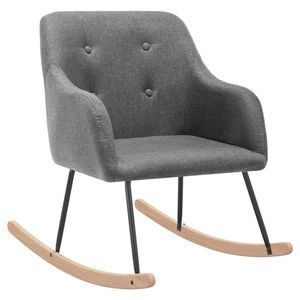 vidaXL Scaun balansoar, gri deschis, material textil imagine