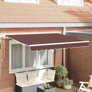 vidaXL Cortina Retractabilă Manual Maro 350 x 200 cm țesătură imagine