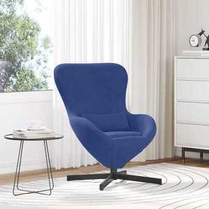 vidaXL Fotoliu ou Albastru Poliție 63 x 73 x 90 cm Catifea imagine