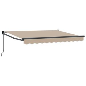 vidaXL Copertină retractabilă manuală Bej 2, 5 x 2 m imagine
