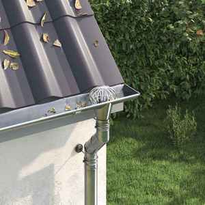 vidaXL Protecție pentru frunze de jgheab 8 pcs Argintiu 110 mm imagine