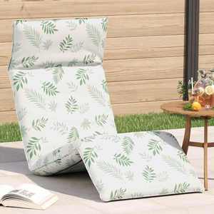 vidaXL Șezlong pliabil cu model de frunze 175x54x8, 5cm țesătură Oxford imagine