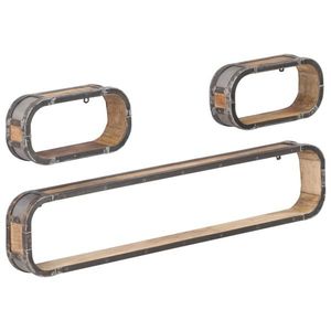 vidaXL Set rafturi de perete, 3 piese, lemn masiv de mango imagine