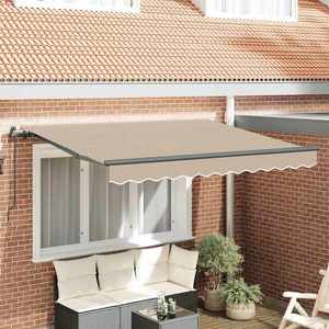 vidaXL Cortina Retractabilă Manual Bej 350 x 200 cm țesătură imagine
