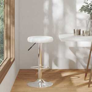 vidaXL Scaun de bar Manual Alb 31 x 31 x 87 cm Piele artificială imagine