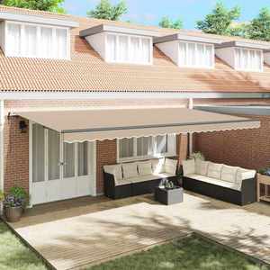 vidaXL Cortina Retractabilă Bej 600 × 300 cm Țesătură și Aluminiu imagine