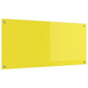vidaXL Panou de bucătărie Galben 110 x 50 cm sticlă securizată imagine