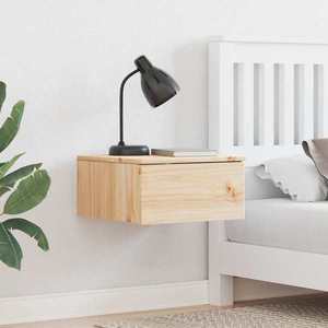 vidaXL Noptieră cu sertar Maro 37 x 35 x 18, 5 cm Lemn masiv de pin imagine