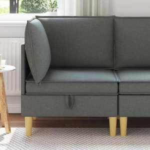 vidaXL Ottomană de depozitare Gri închis imagine