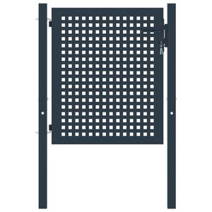 vidaXL Poartă de gard antracit 102x75 cm oțel imagine