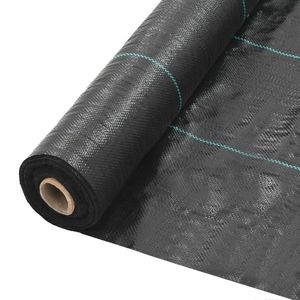 vidaXL Membrană antiburuieni & antirădăcini, negru, 2 x 100 m, PP imagine