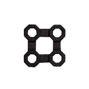 Set 2 conectori pentru covoras intrare antiderapant, model fagure, negru, cauciuc reciclat, Honeycomb imagine