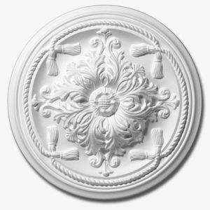 Rozeta polistiren decorativa, model Esmeralda, alba, diametru 51 cm, bax 3 bucati, GS08-51, Decosa imagine