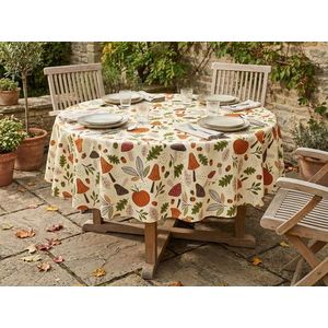 Fata de masa musama rotunda, ciuperci, 140cm, multicolor, PVC, Dolce Vita imagine