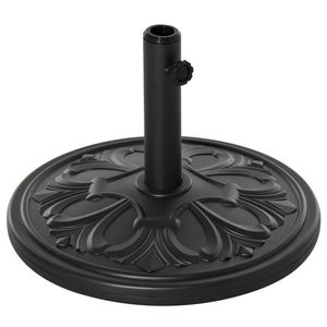 Outsunny Bază Stabilă Rotundă pentru Umbrele, Plastic Rezistent, 13kg, Compatibilă cu Stâlpi 35-38-48mm, Negru | Aosom Romania imagine