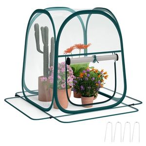 Outsunny Seră Mică Portabilă cu Design Pop-up și Geantă de Depozitare, 70x70x80 cm, Transparent | Aosom Romania imagine