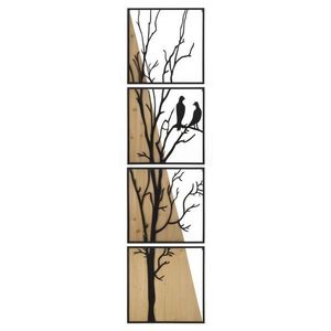 Mauro Ferretti Set 4 Panouri De Perete 50X2X200 (50X2X50) | Aosom Romania imagine