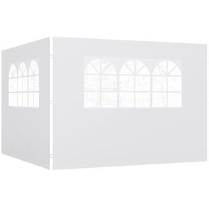 Outsunny Panouri Laterale pentru Corturi Pop-Up, Set de 2, 3x2m, Protecție UV, Rezistent la Apă, Alb | Aosom Romania imagine