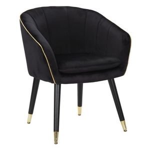 Mauro Ferretti Fotoliu Paris Negru/Aurii cm 62X58X78 | Aosom Romania imagine