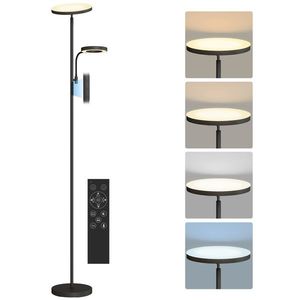 HOMCOM Lampadar LED 42W reglabil 2700K-6500K 4 culori variere continua, 4 moduri scena, telecomanda si control tactil | Aosom Romania imagine