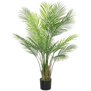 HOMCOM Palmier Artificial mare 120cm Planta artificiala, Plastica Plante artificiale in ghiveci pentru living birou | Aosom Romania imagine