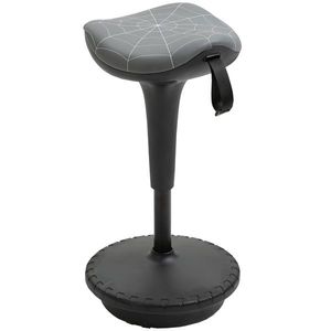 Vinsetto Taburet de birou cu funcție de rotire, taburet ergonomic, reglabil pe înălțime 65, 5-83, 5 cm, înclinabil 120°, Gri | Aosom Romania imagine