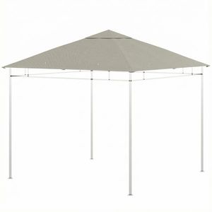 Outsunny Pânză de schimb pentru pavilion tonelă cort acoperiş de înlocuire gazebo de grădină poliester 180 g/m² 3 x 3 m gri | Aosom Romania imagine