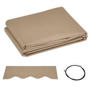 Outsunny Prelată de Schimb pentru Copertină Retractabilă, Material Poliester Anti-UV, pentru Terasă, 4x2.5m, Bej | Aosom Romania imagine