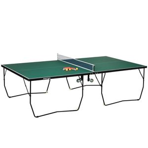 SPORTNOW Masă de Tenis de Masă Pliabilă, 9FT, cu 8 Roți, pentru Interior, Verde | Aosom Romania imagine