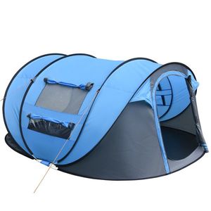 Outsunny Cort de Camping Pop Up pentru 2 Persoane cu 2 Uși, 4 Ferestre și Înveliș Impermeabil, 263.5x220x123 cm, Verde | Aosom Romania imagine