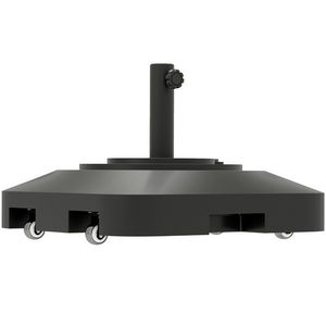 Outsunny Bază pentru Umbrelă cu Roți și 2 Frâne, Bază Reumplibilă din HDPE pentru Umbrelă cu Nisip 25 kg sau Apă 19 kg, pentru Stâlpi de Ø38/48 mm, 48x48x32, 5 cm, Negru | Aosom Romania imagine