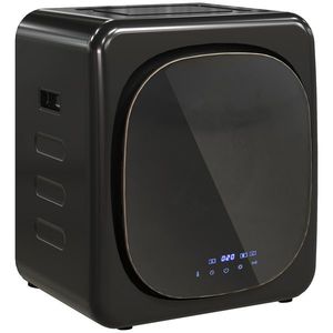 HOMCOM Uscător cu Aer, Capacitate 4kg, Timer și Program Smart, din Oțel Inoxidabil și ABS, 48x40x56 cm, Negru | Aosom Romania imagine