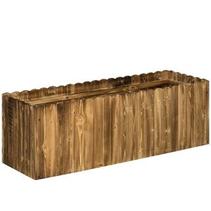 Outsunny Wooden Raised Garden Flower Bed Vegetable Plant Backyard Elevated Planter Box | Aosom Romania imagine