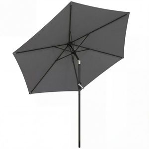 Outsunny Umbrelă 270 cm articulată pentru balcon cu manivelă UV 50+ Umbrelă de grădină Gri închis | Aosom Romania imagine