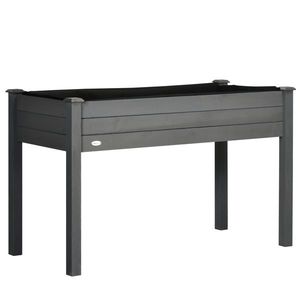 Outsunny Jardinieră pe picioare potager dim. 123L x 57l x 76H cm Inserții de irigare + pânză de drenaj Lemn masiv de brad | Aosom Romania imagine