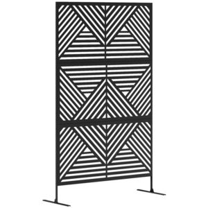 Outsunny Separator Divizor de Exterior și Spalier pentru Plante 122x45x198cm Negru | Aosom Romania imagine
