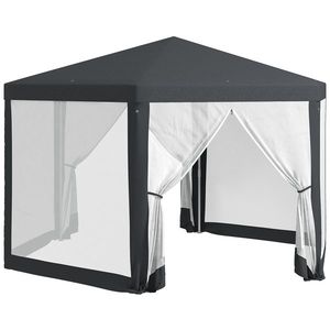 Outsunny Pavilion 4x4 m de Gradina Hexagonal cu Pereti din Plasa, 2 Usi si Picioare Reglabile, Pavilion din Metal si Poliester | Aosom Romania imagine