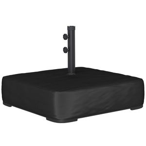 Outsunny Bază pentru Umbrelă Reumplibilă cu Nisip 80 kg/Nisip Umed 90 kg, pentru Tije de Ø48 mm, Negru | Aosom Romania imagine