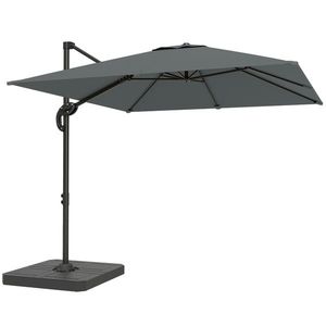 Outsunny Umbrelă de grădină suspendată, 2, 4x2, 4m, gri | Aosom Romania imagine