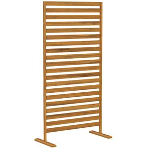 Outsunny Paravan din lemn 170x80 cm Paravan separator de spații Grilaj pentru exterior Grădină Curte Terasă Maro | Aosom Romania imagine
