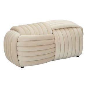 Mauro Ferrettibancă Softy Crem, Dimensiuni: 90X45X45 cm. | Aosom Romania imagine