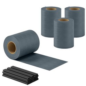 Outsunny Set 4 Bucăți Gard de Grădină pentru Intimitate, Paravan Balcon pentru Protecție, Rezistent la Razele UV, Impermeabil cu Clipsuri, pentru Exterior, Terasă, Balcon, 35m x 19cm, Gri | Aosom Romania imagine