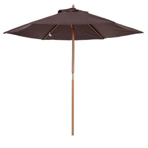 Outsunny Umbrelă de Soare pentru Grădină, Structură din Lemn, Φ250 cm, Ideală pentru Exterior | Aosom Romania imagine
