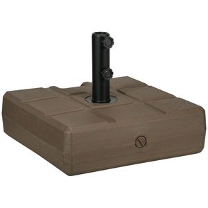 Outsunny Bază pentru Umbrelă de Grădină cu Mâner Încorporat și Duză Laterală, 49x49x36.5 cm, Maro | Aosom Romania imagine