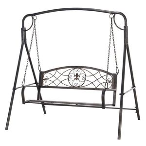 Outsunny Leagăn de grădină Bancă-leagăn pentru grădină Outdoor-Schaukel, design vintage, aspect alama, 167 cm x1 23 cm x 175cm | Aosom Romania imagine